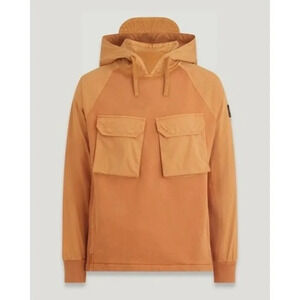 Belstaff Men's Clifton Dual Pocket Cotton Pullover Hoodie Size M